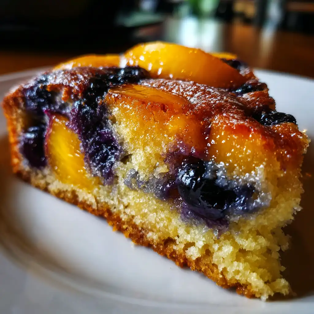 Fresh blueberry peach cake recipe