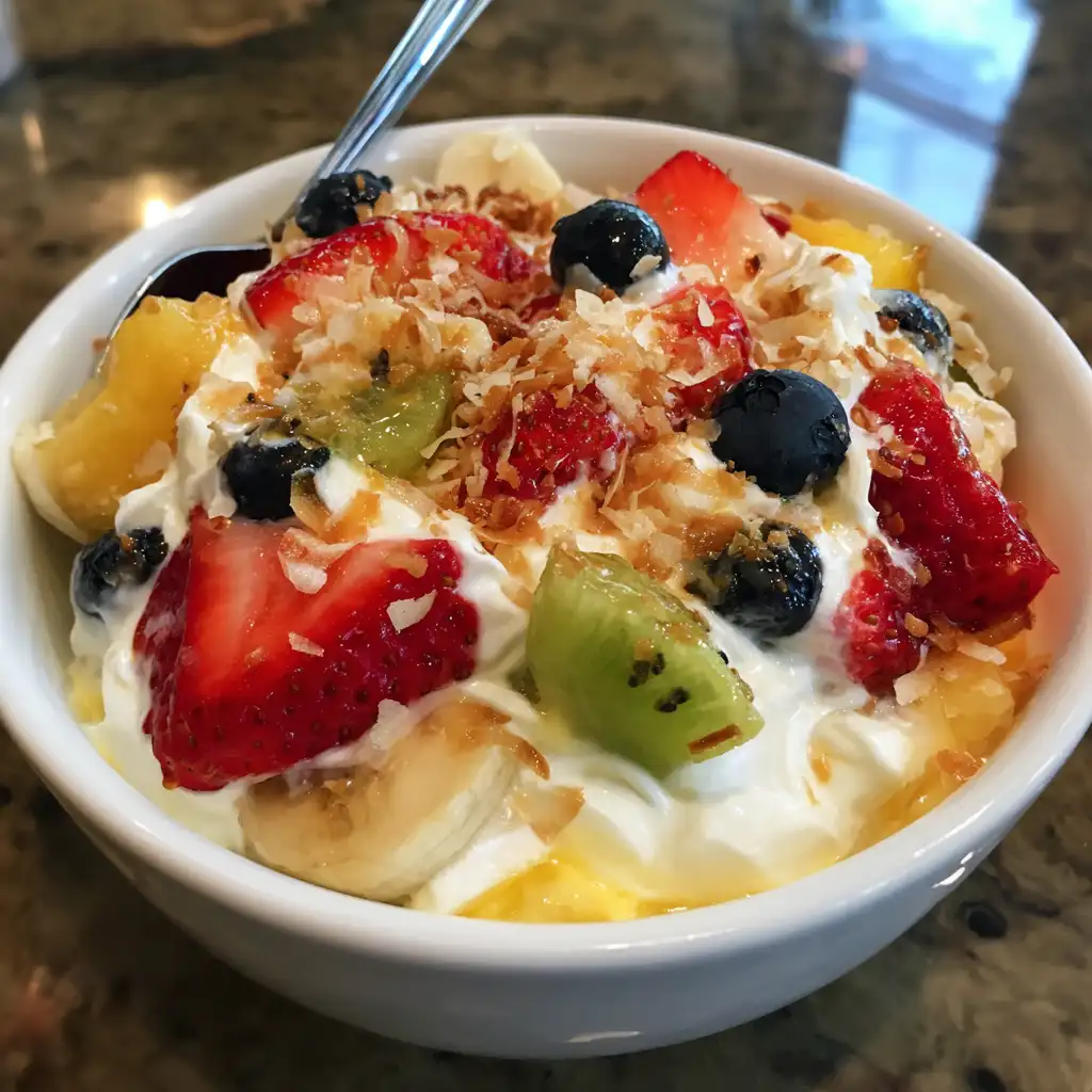 Fruit salad pudding
