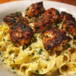 Garlic Butter Chicken Bites with Creamy Parmesan Pasta