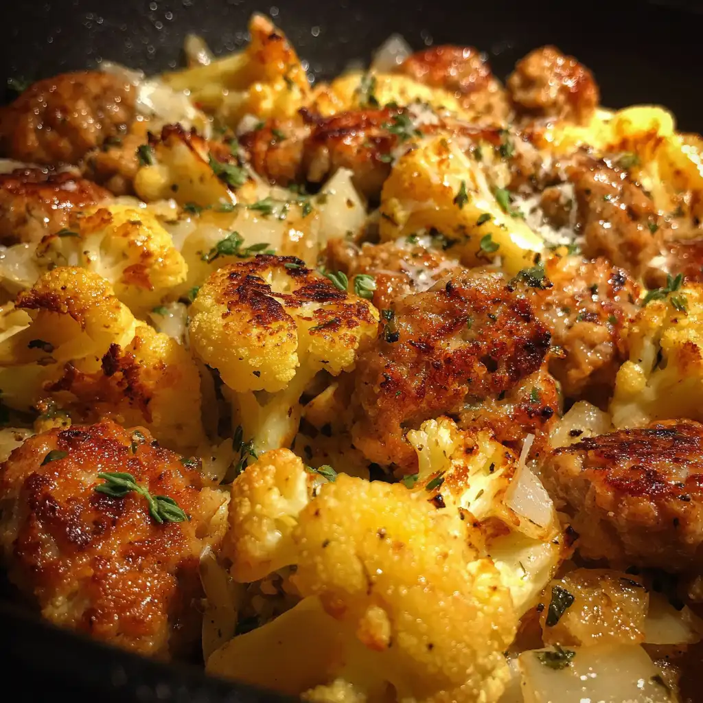 Garlic Butter Turkey Cauliflower Skillet is a must-try!