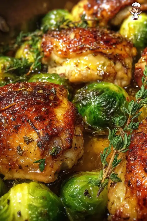 Garlic Dijon Chicken with Brussels Sprouts Recipe