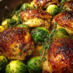 Garlic Dijon Chicken with Brussels Sprouts Recipe
