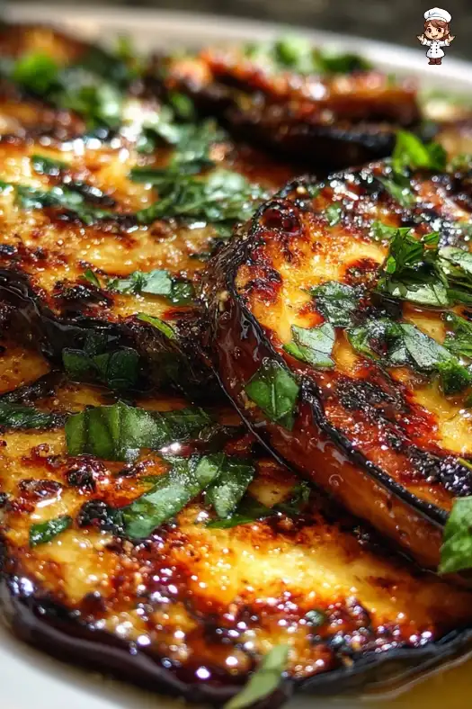 Garlic Parmesan Grilled Eggplant