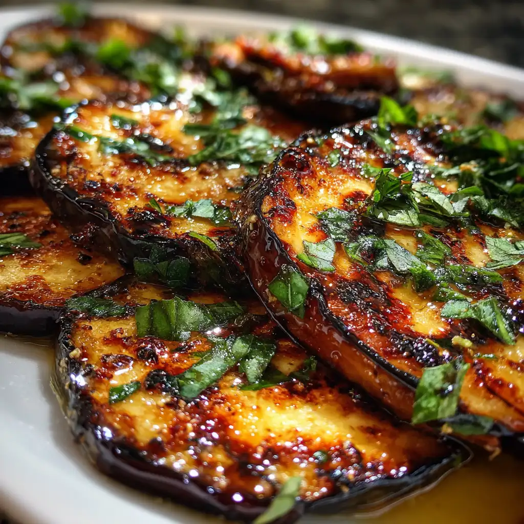 Garlic Parmesan Grilled Eggplant