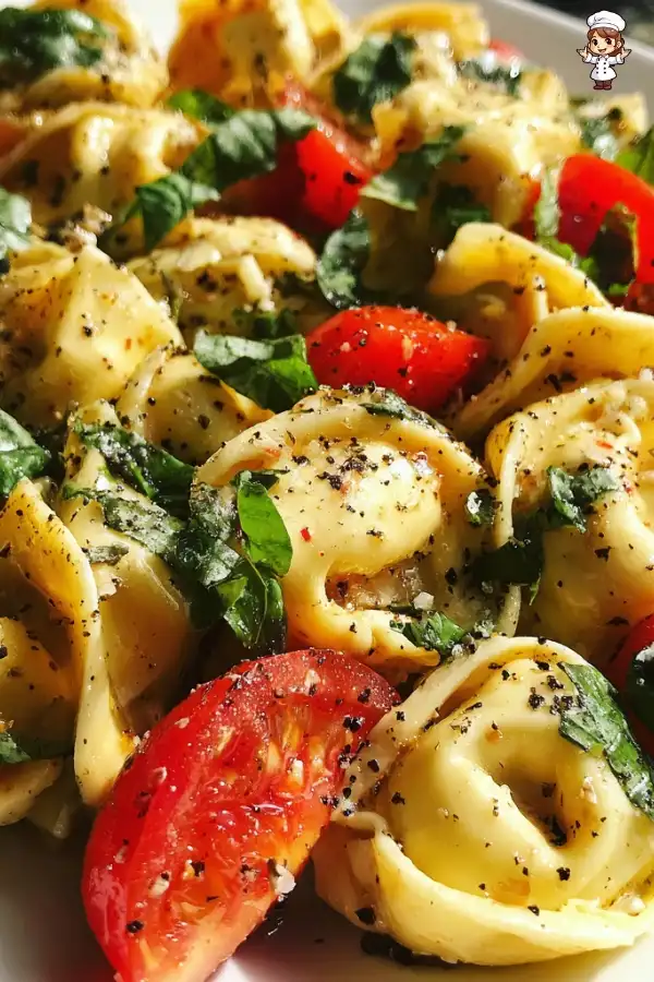 Garlic Parmesan Tortellini Salad