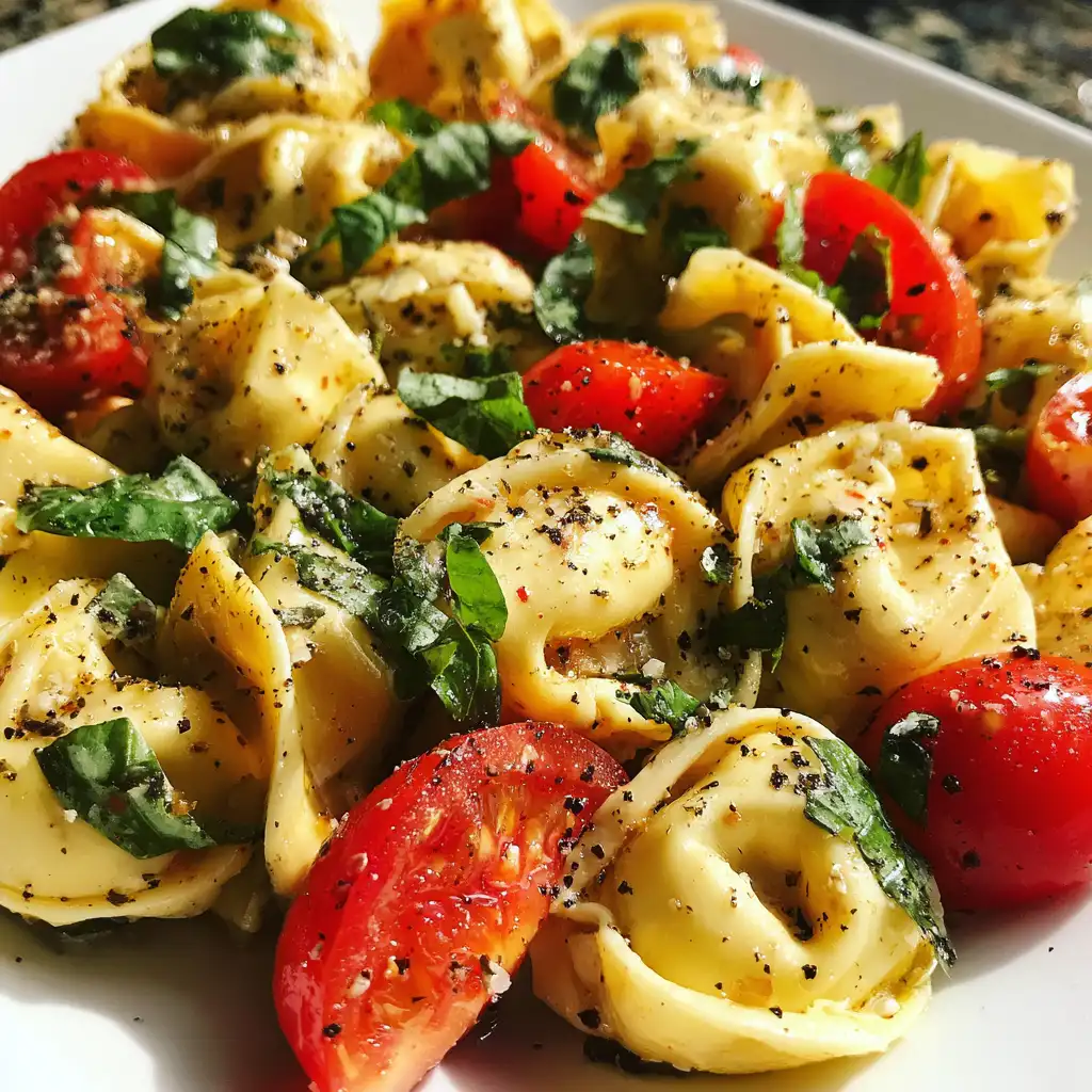 Garlic Parmesan Tortellini Salad