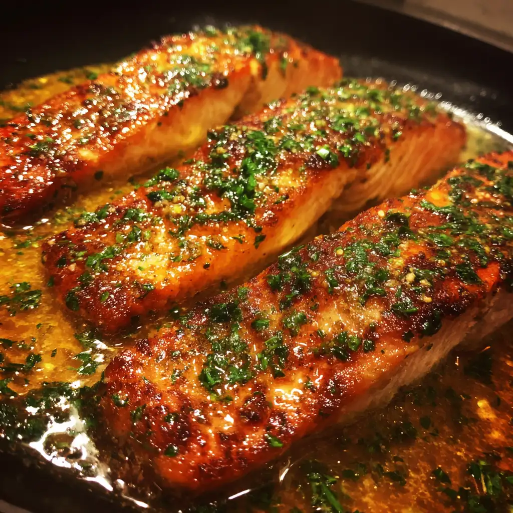 Garlic butter parmesan salmon