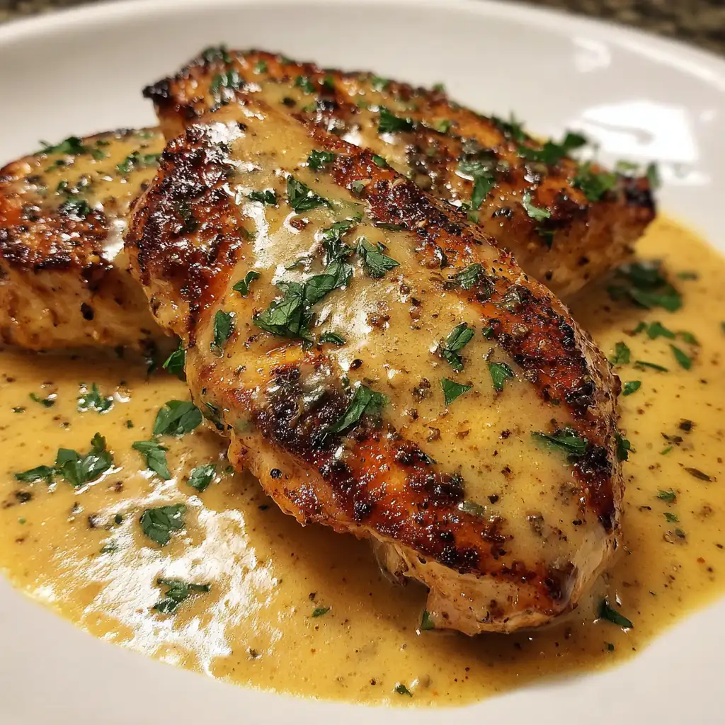 Garlic chicken with asiago gravy recipe delights every palate!