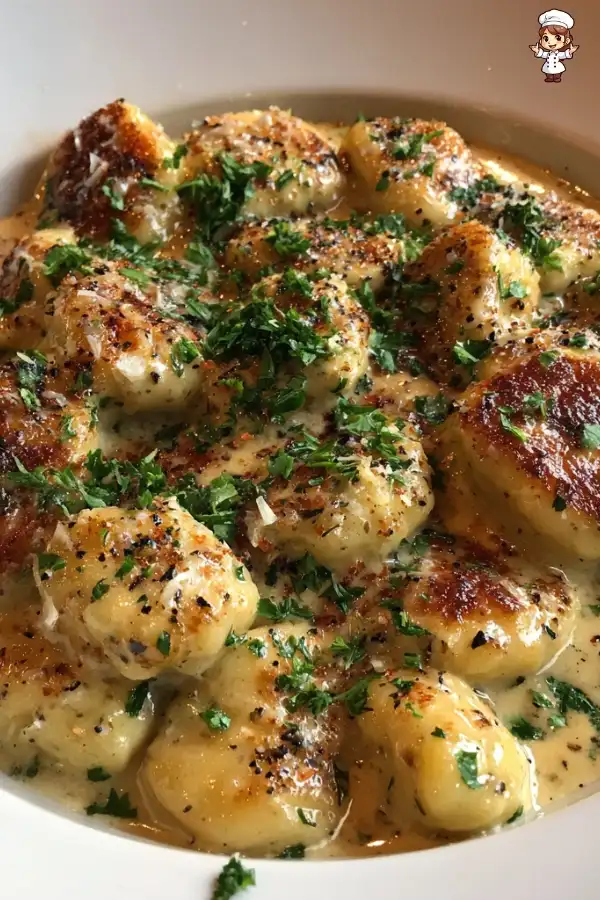 Gnocchi with truffle parmesan sauce recipe