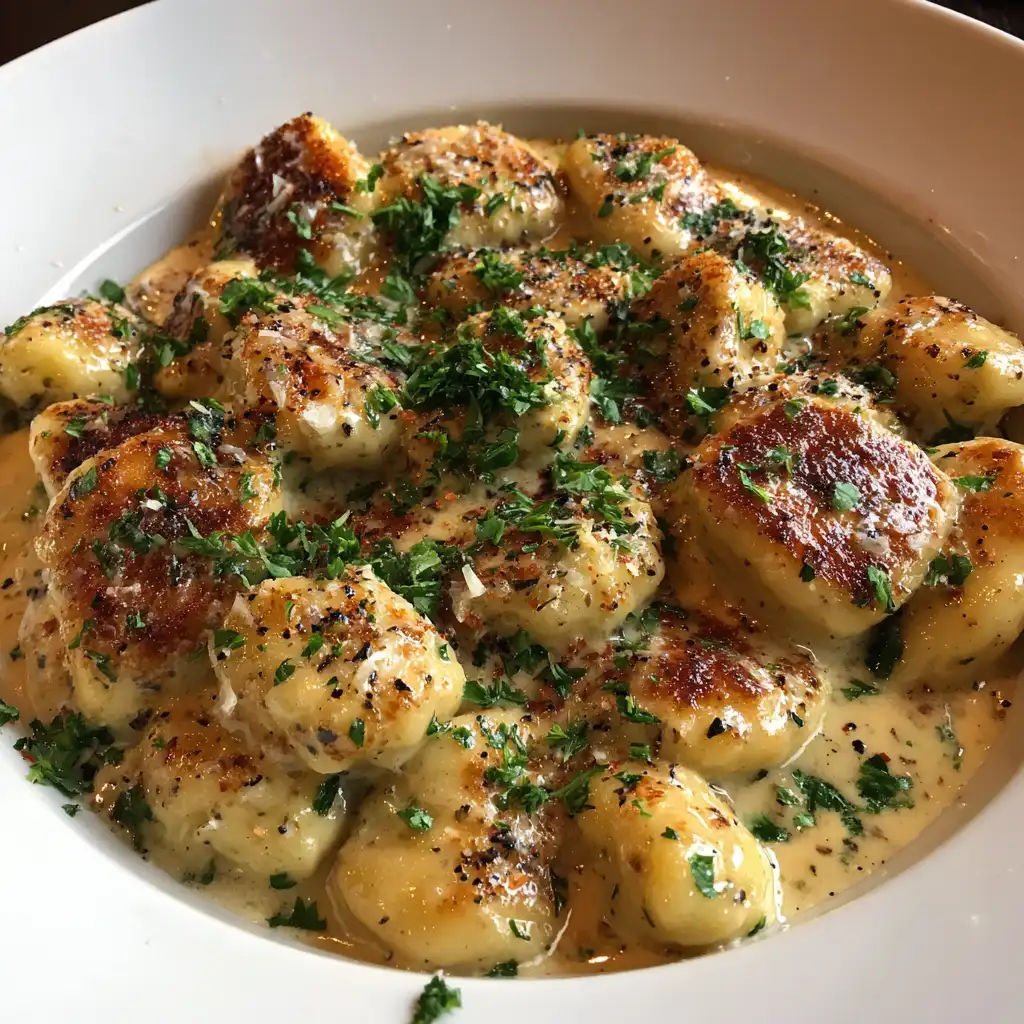 Gnocchi with truffle parmesan sauce recipe