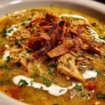 Green chile chicken enchilada soup