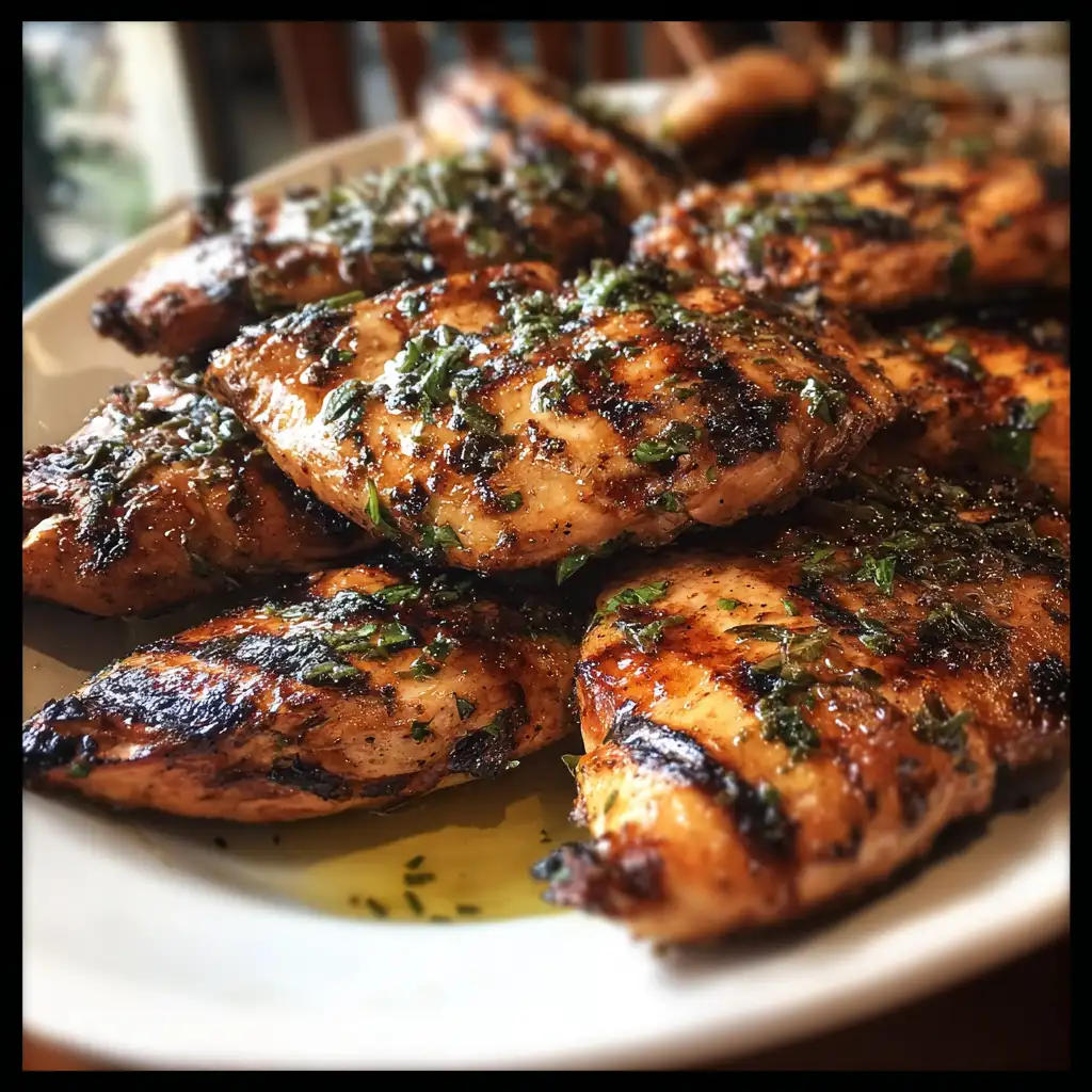 Grilled chicken breasts