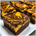 Halloween Swirl Cream Cheese Brownies