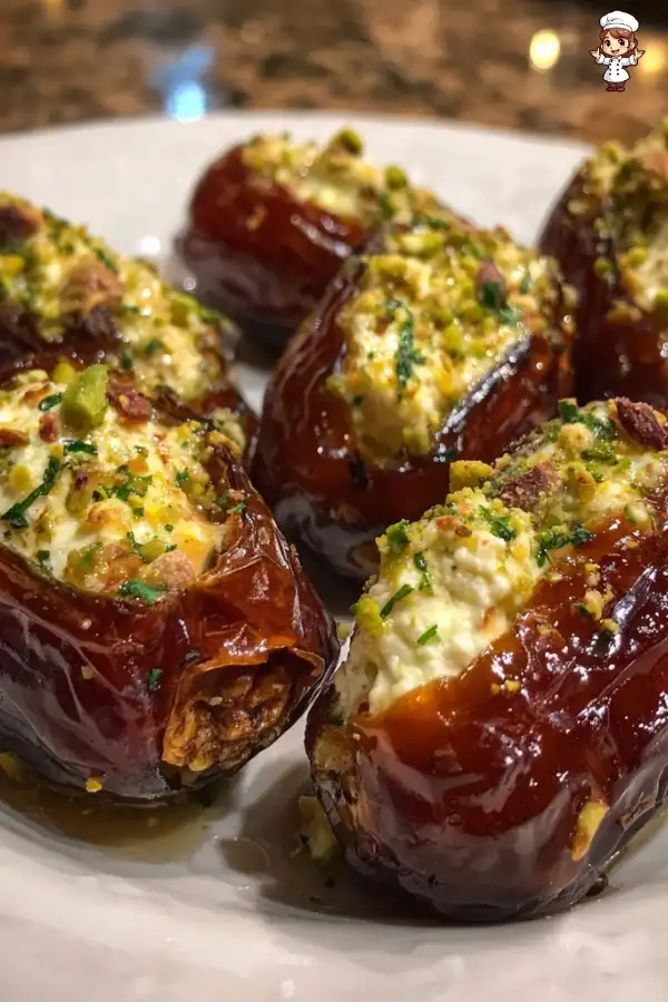 Honey Pistachio Ricotta Stuffed Dates Recipe