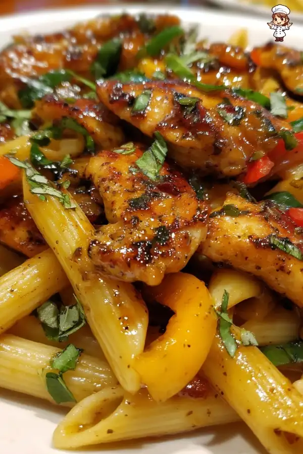 Honey pepper chicken pasta recipe