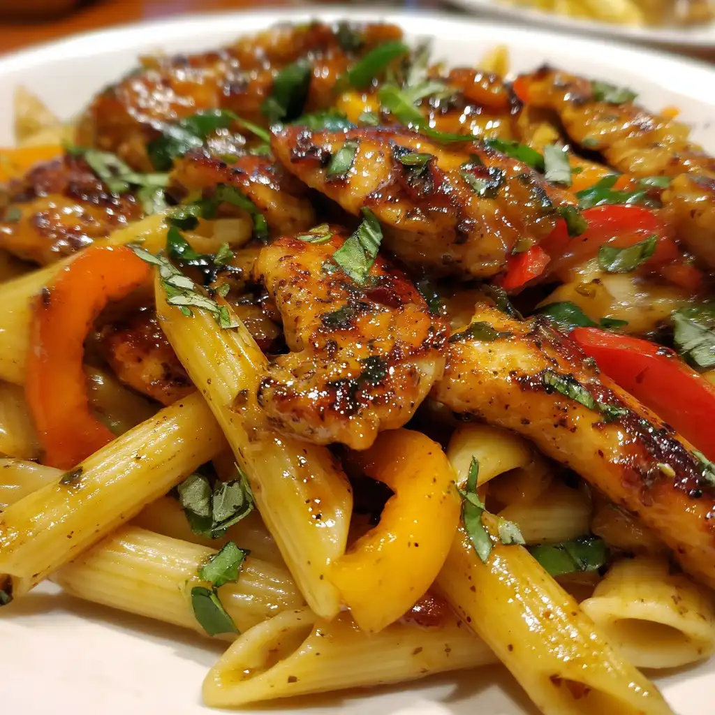 Honey pepper chicken pasta recipe