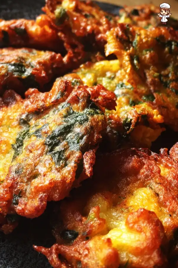 Indian vegetable pakora fritters