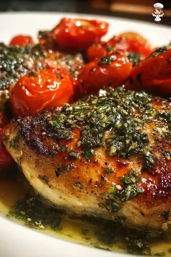 Italian chicken with basil pesto and grape tomatoes