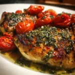 Italian chicken with basil pesto and grape tomatoes