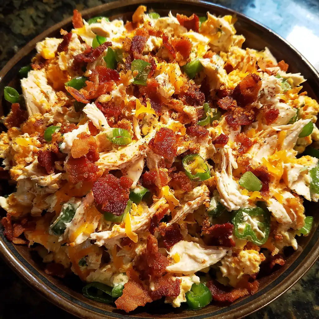 Jalapeno popper chicken salad