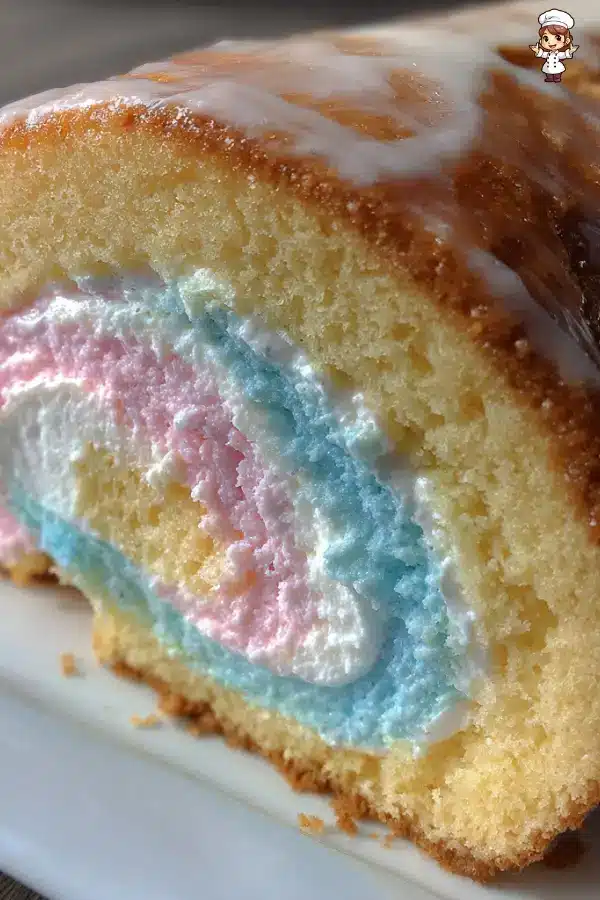 Japanese cotton candy cake roll