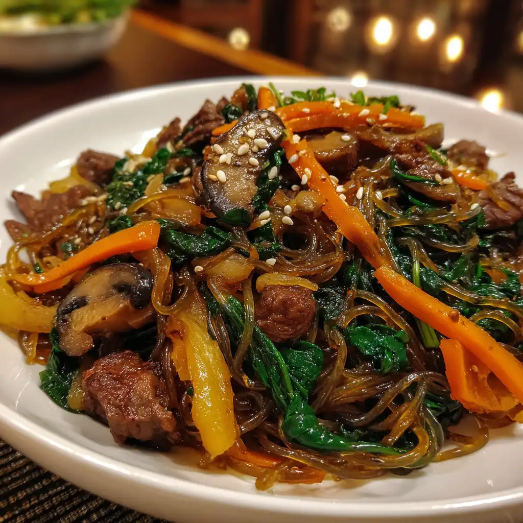 Korean Japchae Noodles