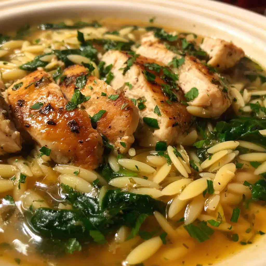 Lemon chicken orzo