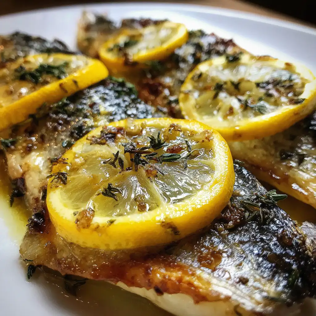 Lemon thyme roasted sea bass