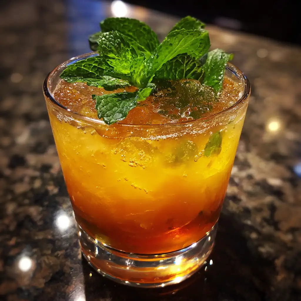 Maple Bourbon Smash Cocktail