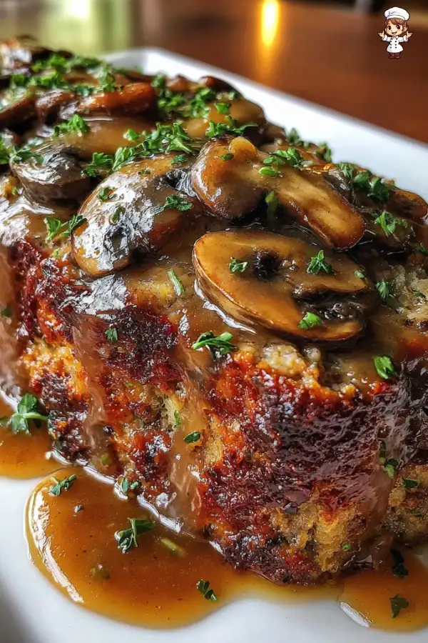 Meatloaf with mushroom gravy