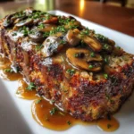 Meatloaf with mushroom gravy