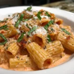 One Pot Rigatoni Pink Sauce