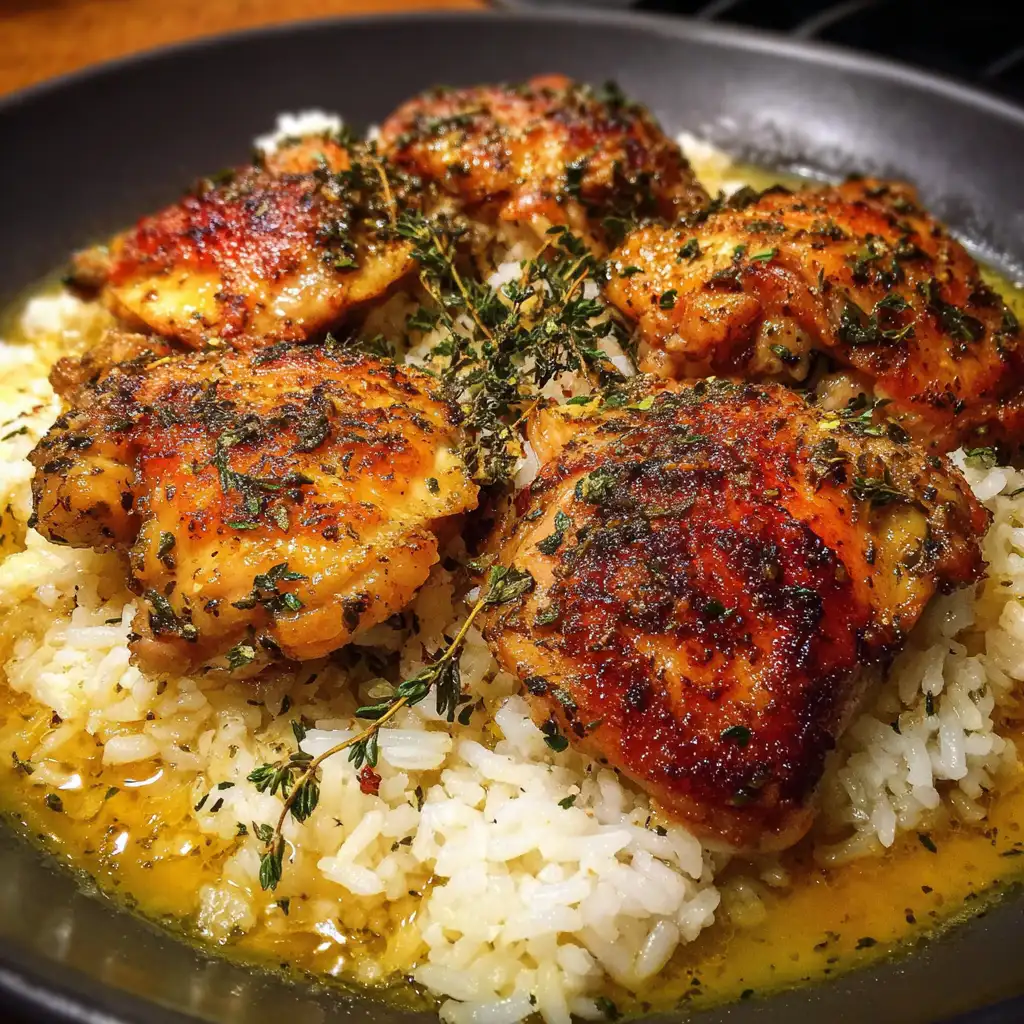 One pot lemon herb chicken rice