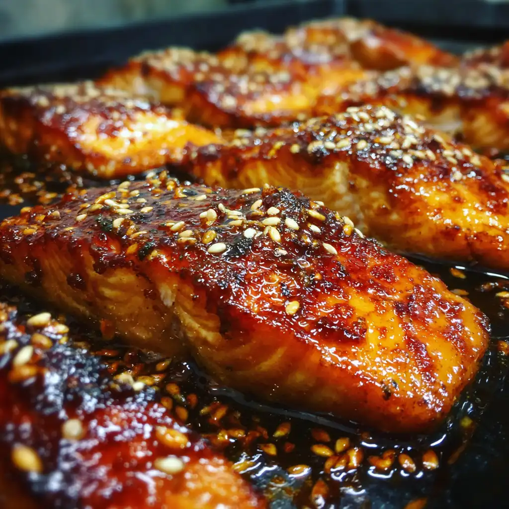 Orange glazed salmon
