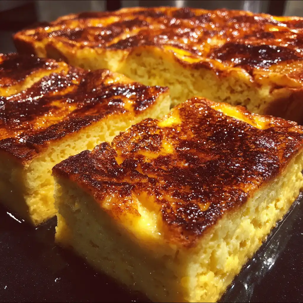 Overnight crème brûlée French toast
