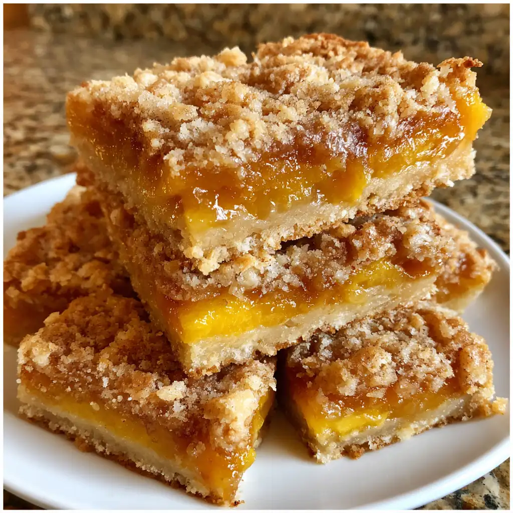 Peach pie bars recipe