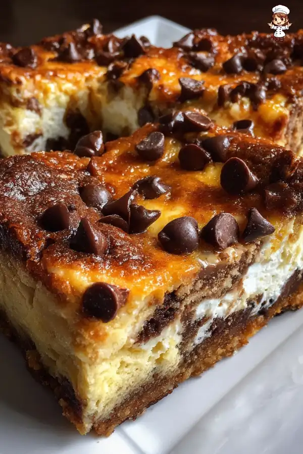 Peanut Butter Chocolate Chip Cookie Cheesecake Bars