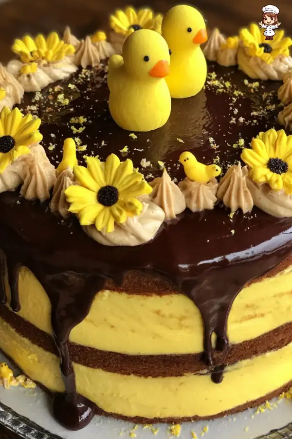 Peeps Sunflower Layer Cake