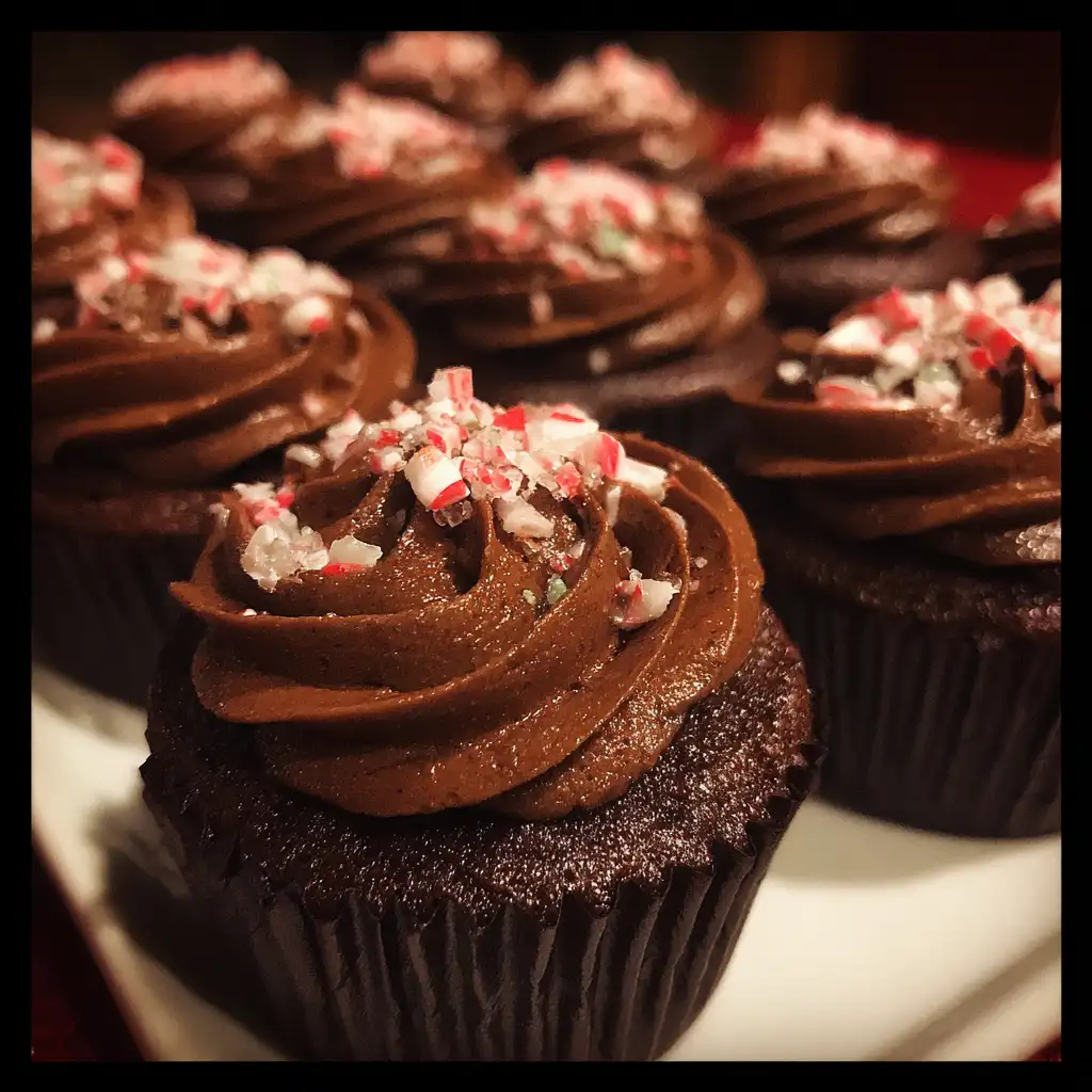 Peppermint mocha chocolate cupcakes recipe