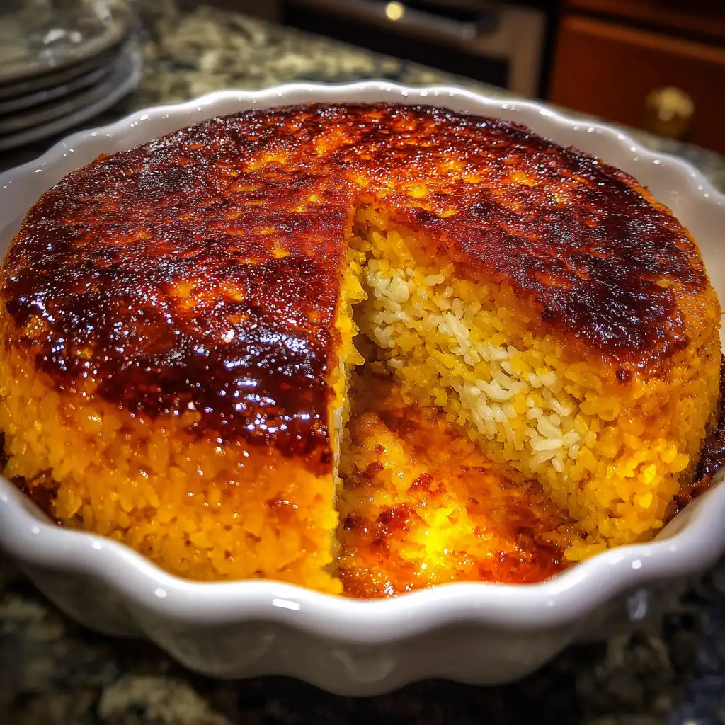 Persian pumpkin tahchin recipe