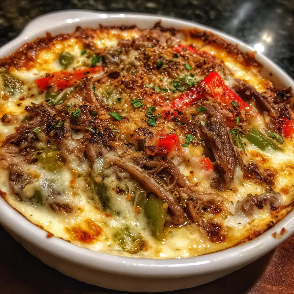 Philly cheesesteak dip recipe