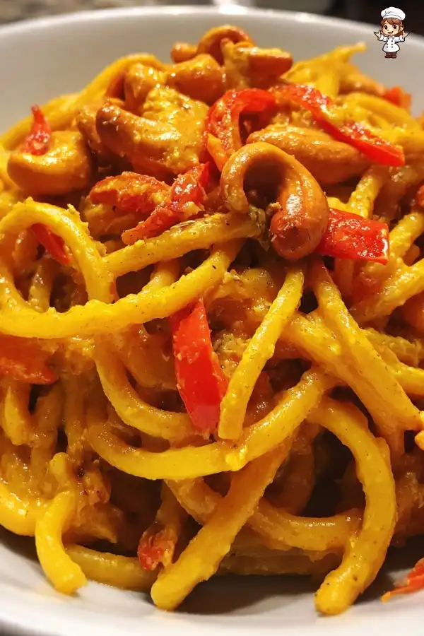 Red pepper cashew pasta recipe