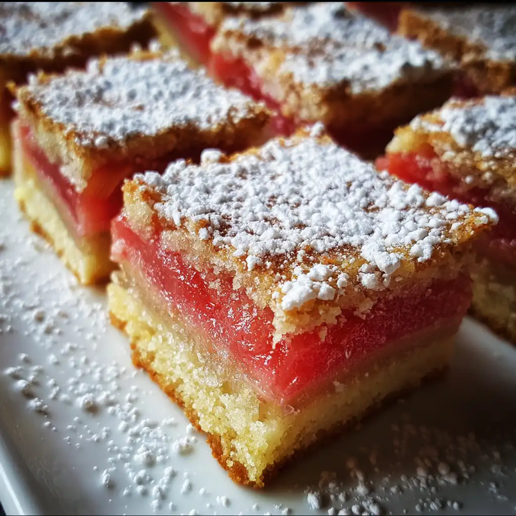 Rhubarb shortbread bars recipe that will amaze you!