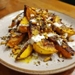 Roasted pumpkin yogurt sauce pine nuts