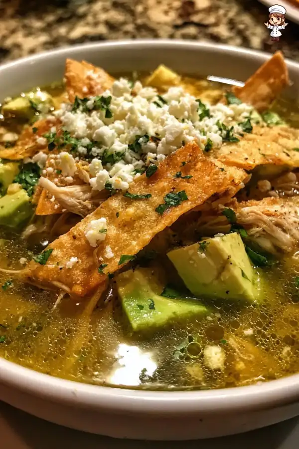 Salsa verde tortilla soup recipe