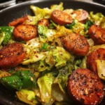 Sausage and cabbage stir fry