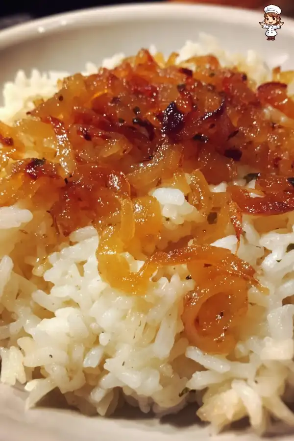 Savory golden onion butter jasmine rice