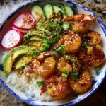 Shrimp rice bowls with spicy mayo are a must-try delight!