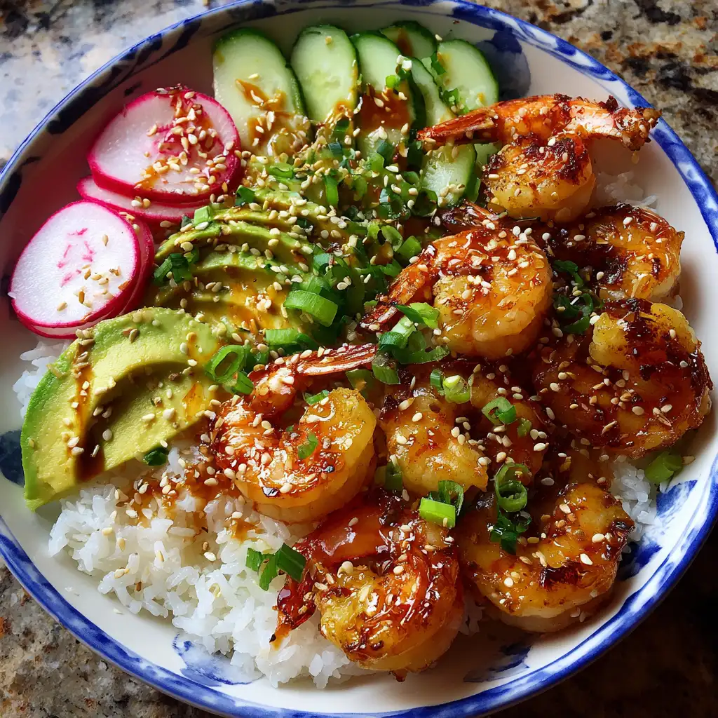 Shrimp rice bowls with spicy mayo are a must-try delight!