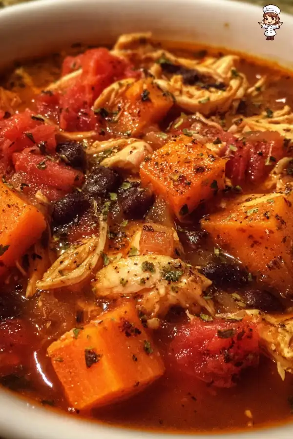 Slow cooker chicken sweet potato chili